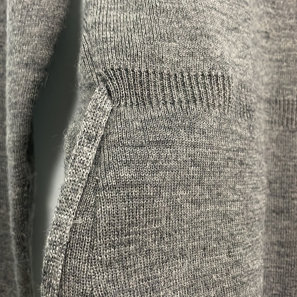 Vintage Gray Heather Wool Blend Cowl Neck Sweater Waist Tie - Picture 9 of 9